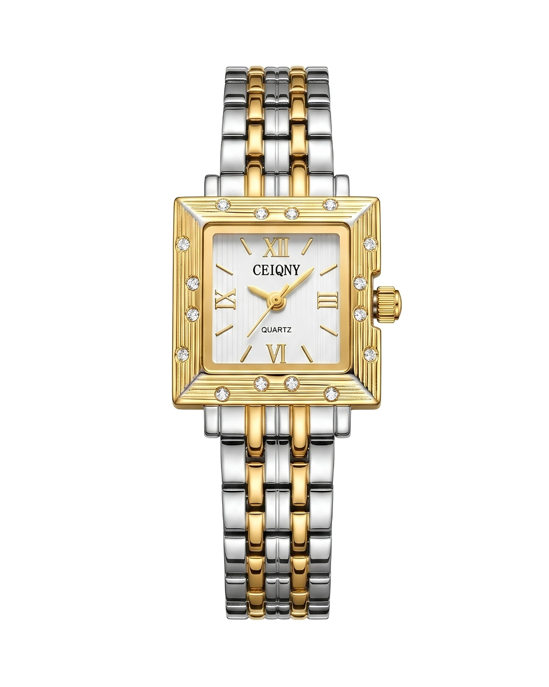 Cosmos Square Golden & Silver women Watch