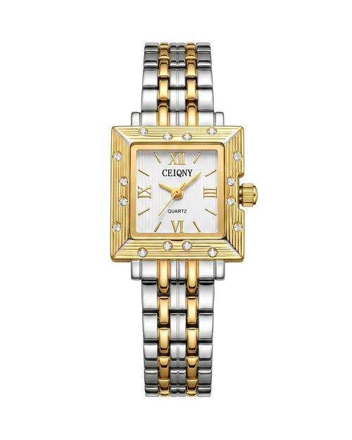 Cosmos Square Golden & Silver women Watch