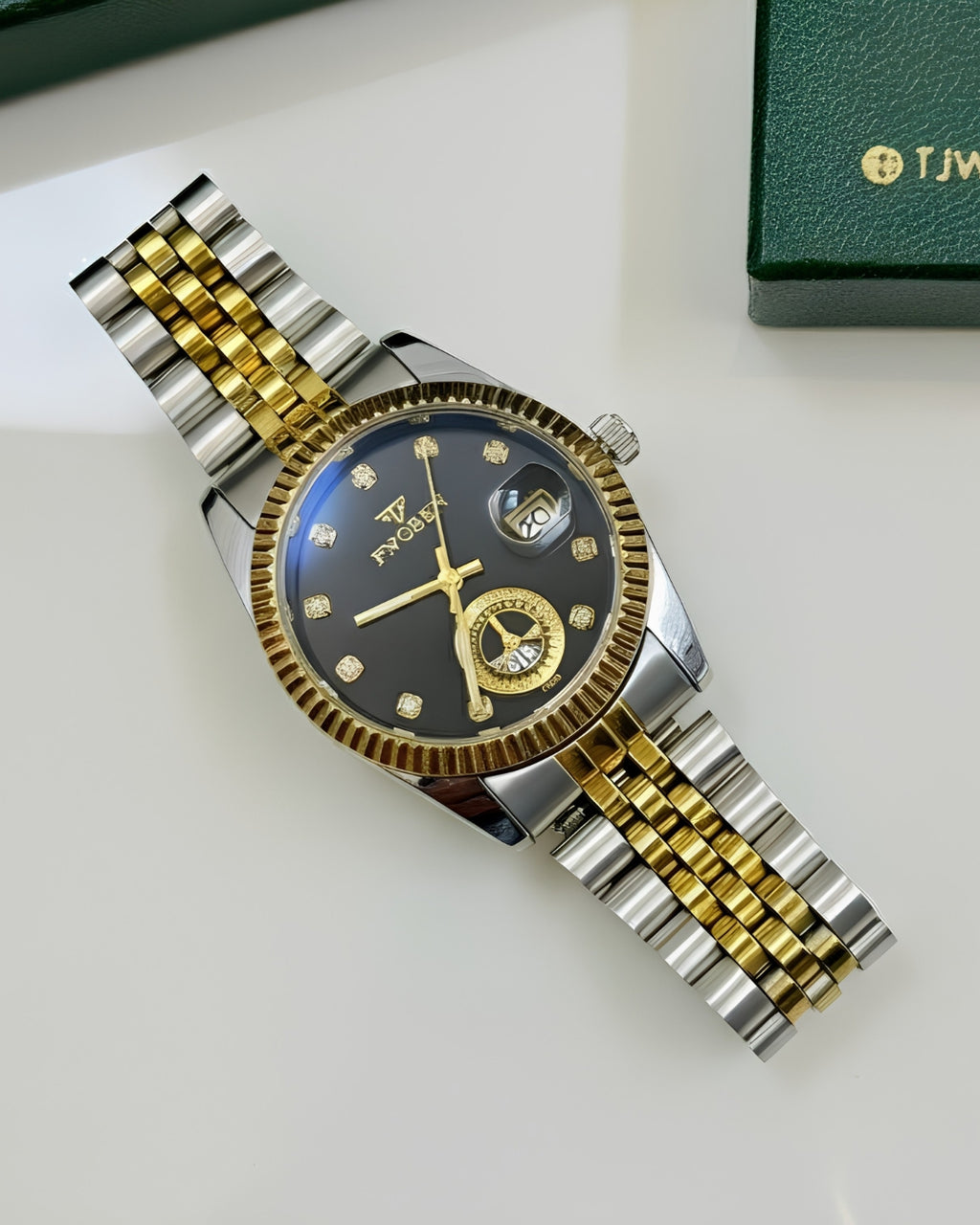 Cosmos Crystal Marker Women's Two-Tone Watch