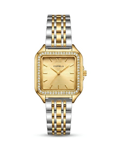 Cosmos Crystal Square Golden Timepiece