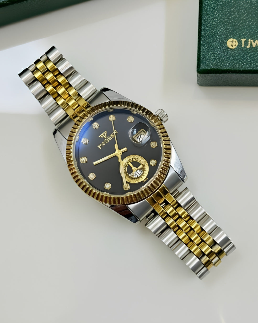 Cosmos Crystal Marker Women's Two-Tone Watch