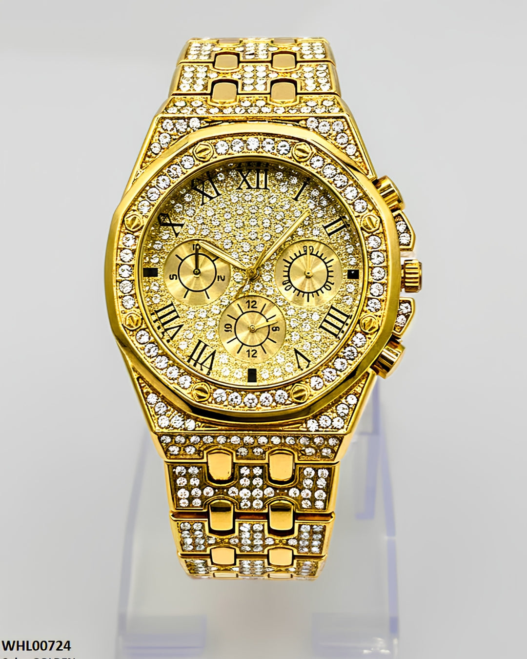 Cosmos Luxury Gold Crystal Wrist Watch