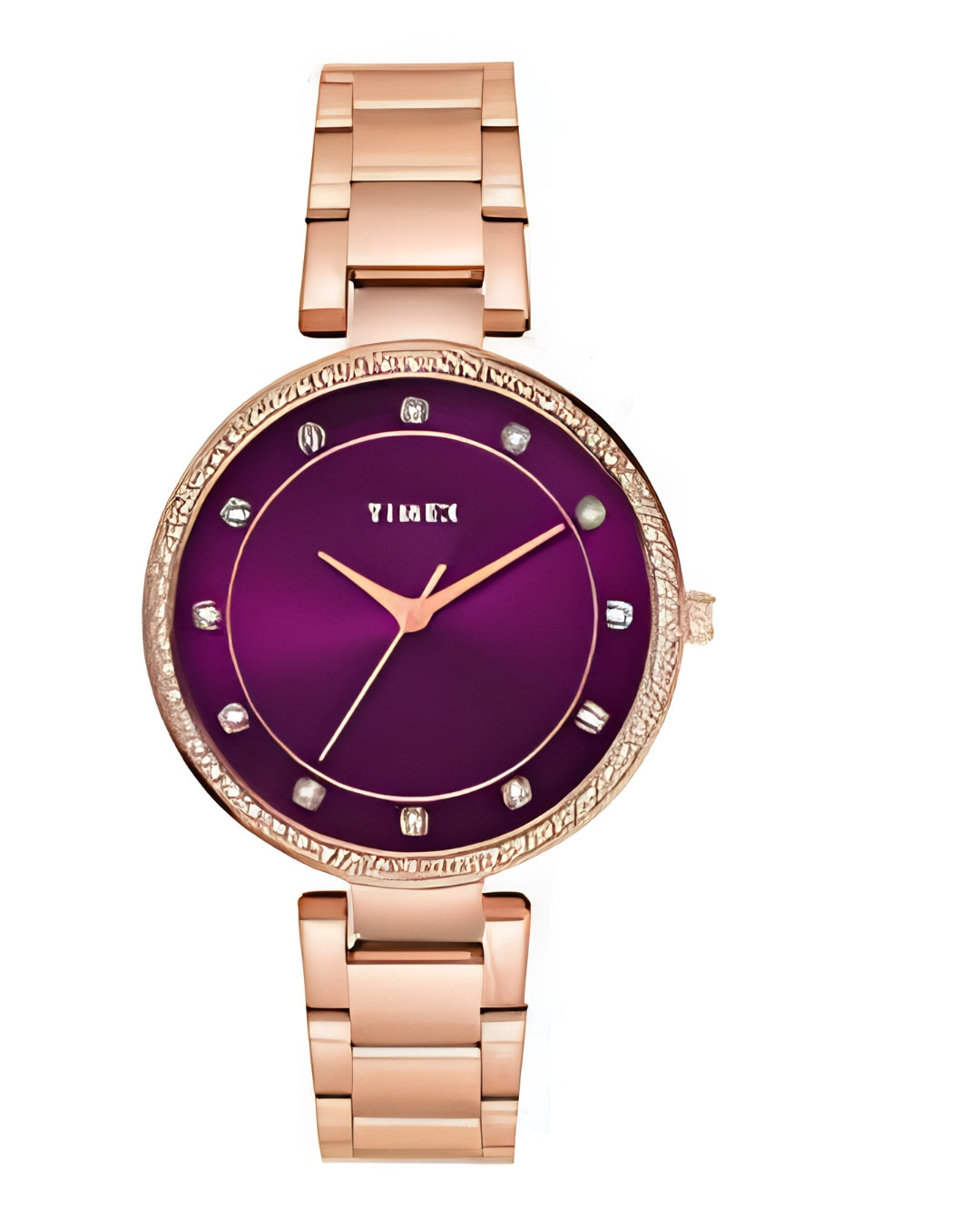 Cosmos Elegant Rose Gold Women's Watch with Purple Dial