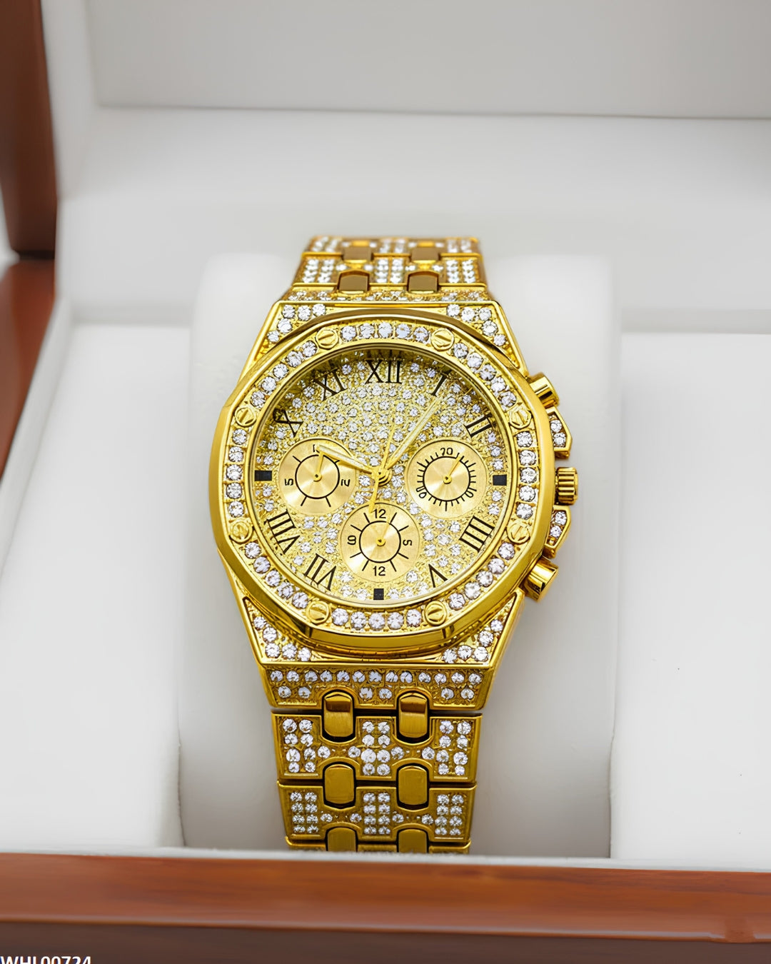 Cosmos Luxury Gold Crystal Wrist Watch