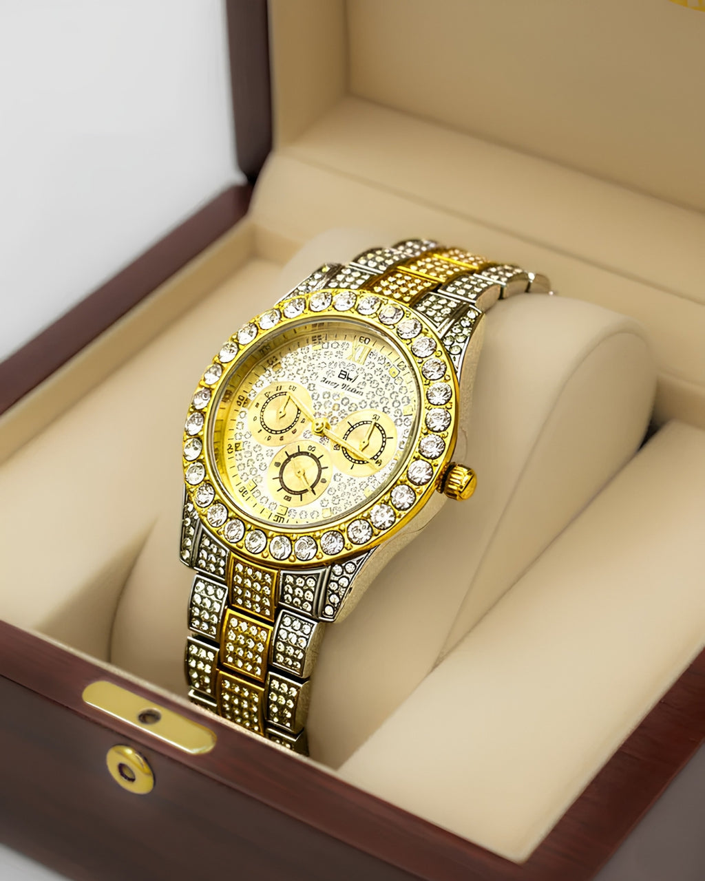 Cosmos Luxury Two-Tone Crystal Women's Quartz Watch