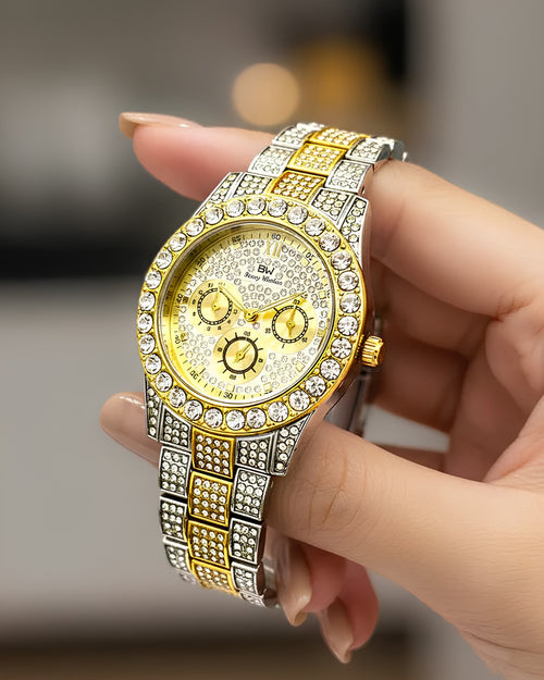 Cosmos Luxury Two-Tone Crystal Women's Quartz Watch