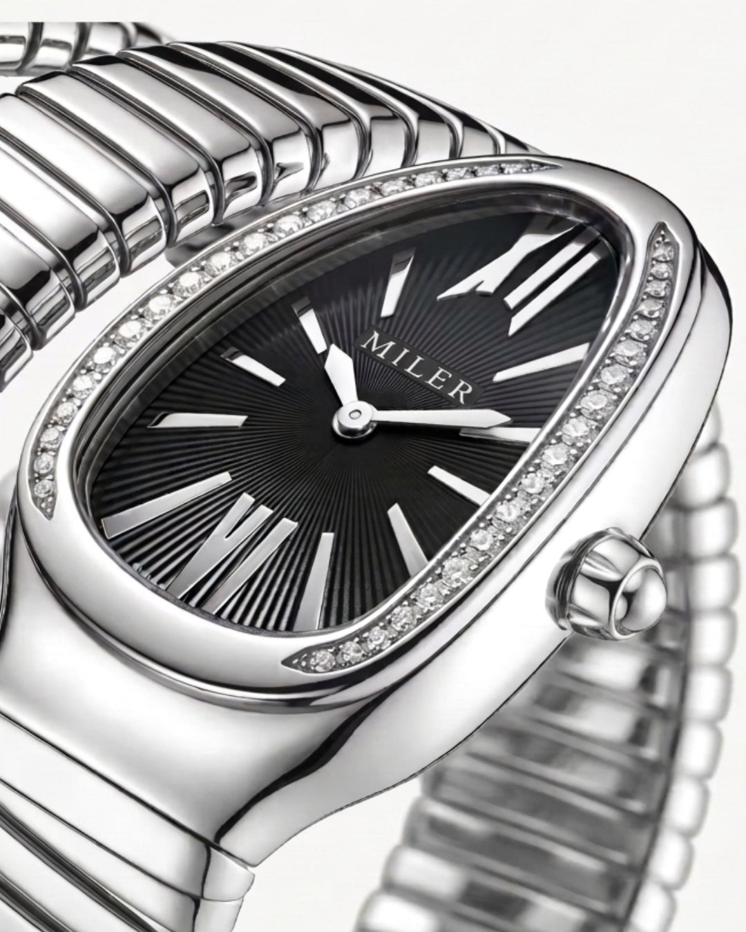 Cosmos Crystal Bezel Wrap Watch