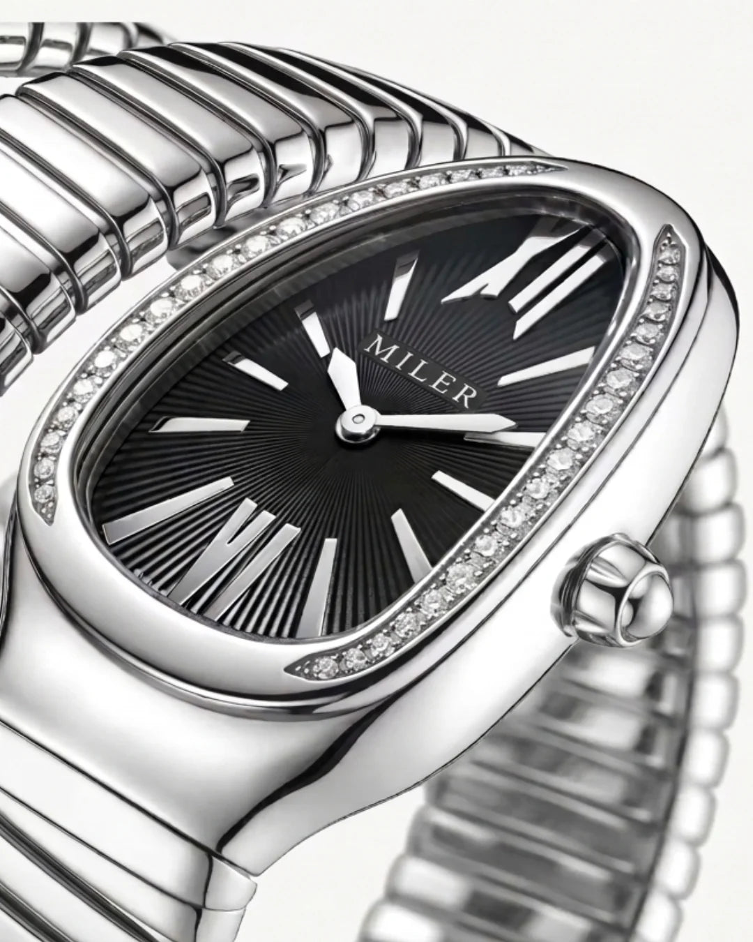Cosmos Crystal Bezel Wrap Watch