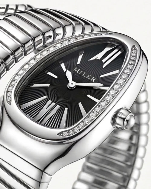 Cosmos Crystal Bezel Wrap Watch
